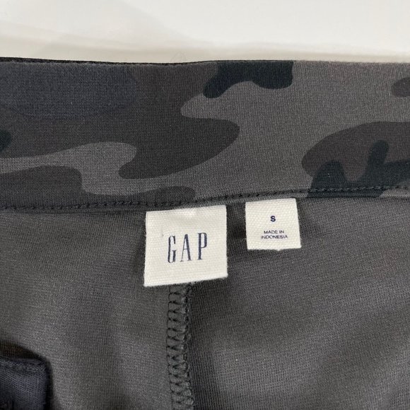 GAP Black/Gray Camo Side Zip Stretch Ankle Ponte Pants Size Small - Picture 6 of 8